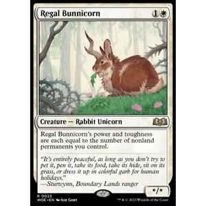 Magic löskort: Wilds of Eldraine: Regal Bunnicorn