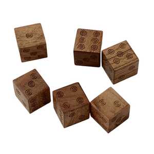 Wooden dice 20 mm, Middle Ages (1)