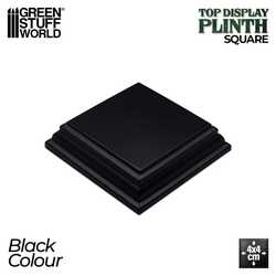 Square Top Display Plinth 4x4 cm in Black