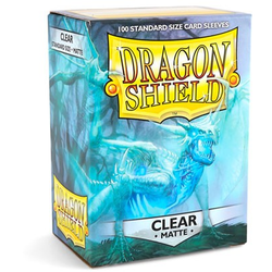Card Sleeves Standard Matte Clear (100, Box) (Dragon Shield)