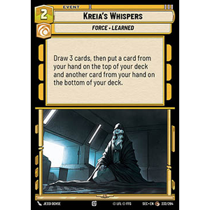 Star Wars: Unlimited Löskort: Secrets of Power: Kreia's Whispers