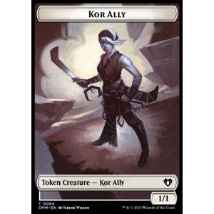 Magic löskort: Commander Masters:Dragon Token (R 4/4) // Kor Ally Token (W 1/1)