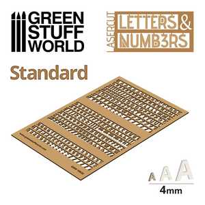 Letters and Numbers: Standard 4mm