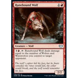 Magic löskort: Innistrad: Crimson Vow: Runebound Wolf