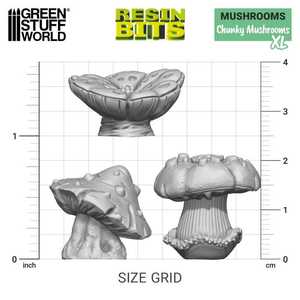 Green Stuff World: Chunky Mushrooms XL - 3D Printed