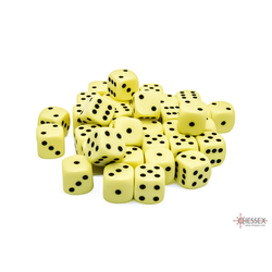 Opaque: Pastel Yellow/black (36-dice set)