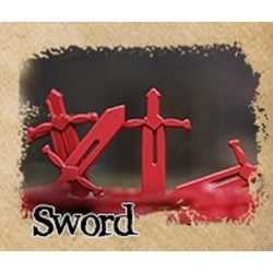 Resource Token: Red Sword In Metal Alloy  (10)
