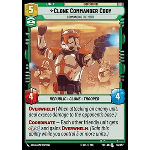 Star Wars: Unlimited Löskort: Twilight of the Republic: Clone Commander Cody, Commanding the 212th