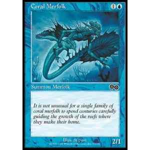 Magic löskort: Urza's Saga: Coral Merfolk