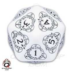 D20 White & black Card Game Level Counter