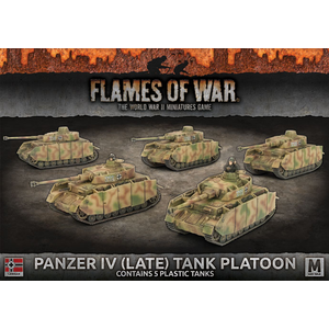 German Panzer IV (Late) Tank Platoon (Plastic)