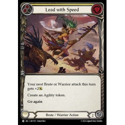 FaB Löskort: Heavy Hitters: Lead with Speed (Yellow) (Rainbow Foil)