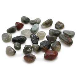 Gaming Stones: Small African Tumble Stones - Bloodstone - Blue Sephtonite (24)