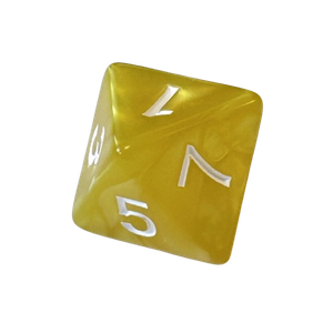 Pearl Dice: Yellow/White (d8)