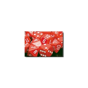 Opaque: Red/white (10-die set)