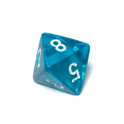 Chessex: Teal/White D8 (1 st)