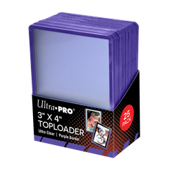 Ultra Clear Premium Toploaders 3" x 4"  Purple Border (25st)