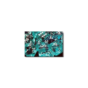 Translucent: Teal/white (10-die set)