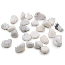 Gaming Stones: Small African Tumble Stones - White Howlite Magnesite (24)