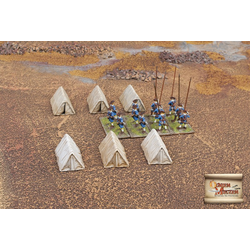 15mm Western style military tents small