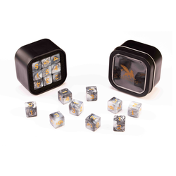 D6 Series: Marble, Black & Grey - 18-die Set