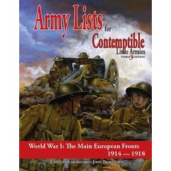 Army lists for Contemptible 1 World War I: The Main European Fronts 1914-1918