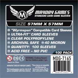 Card Sleeves Premium "Wyrmspan Compatible" Clear 57x57mm (100) (Mayday)
