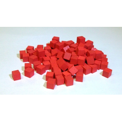 Spelpjäs: Cube 10mm - red (100st)