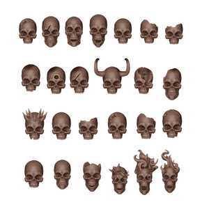 AK Basing Bits: Skulls (resin) (72)