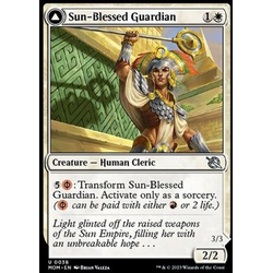 Magic löskort: March of the Machine: Sun-Blessed Guardian // Furnace-Blessed Conqueror (Foil)