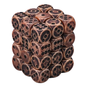Vaettir Workshop: D6 Dice Cube 12mm Ancient Copper/black (36)