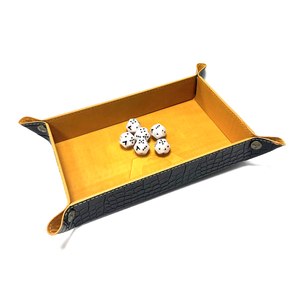 Alphaspel: Rectangular Dice Tray Dragonskin - Gold Yellow