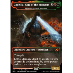 Magic löskort: Ikoria: Lair of Behemoths: Godzilla, King of the Monsters (Zilortha, Strength Incarnate) (Buy-a-box Promo) (Foil)
