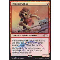 Magic löskort: FNM Promo: Frenzied Goblin (Foil)