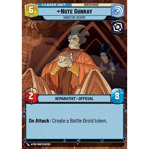 Star Wars: Unlimited Löskort: Twilight of the Republic: Nute Gunray, Vindictive Viceroy (Hyperspace)