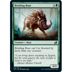 Magic löskort: Ikoria: Lair of Behemoths: Bristling Boar (Foil)