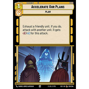 Star Wars: Unlimited Löskort: Secrets of Power: Accelerate Our Plans