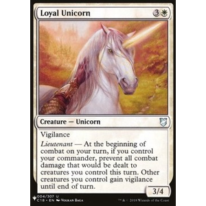 Magic löskort: The List: Loyal Unicorn