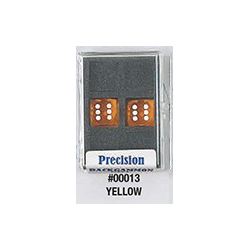 Precision Backgammon Dice 16 mm (5/8'') Yellow