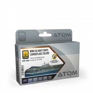 ATOM Set WWII US Navy Ships Camouflage colors 6x20 ml
