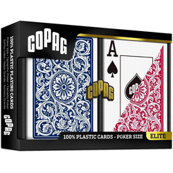 Copag Poker Jumbo Plastic Double Deck (Red/Blue)