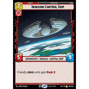 Star Wars: Unlimited Löskort: Legends of the Force: Invasion Control Ship