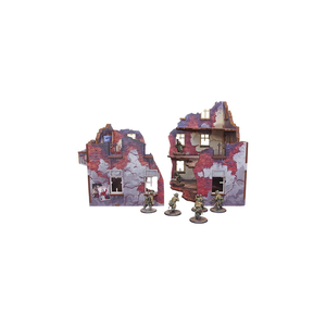 Pre-Painted WW2 Ostfront Stalingrad Apartment Block Back with Balcony (UV-printed) (MDF)