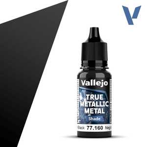 Vallejo True Metallic Metal: Obsidian Black (Shade) (18ml)