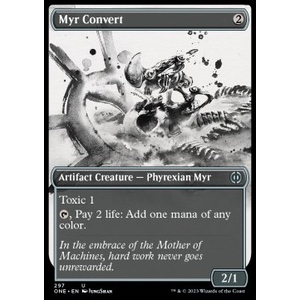 Magic löskort: Phyrexia: All Will Be One: Myr Convert (alternative art)