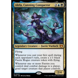 Magic löskort: Commander: Wilds of Eldraine: Alela, Cunning Conqueror