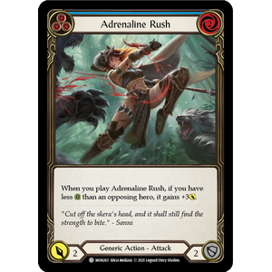 FaB Löskort: Monarch 1st Edition: Adrenaline Rush (Blue) (Rainbow Foil)