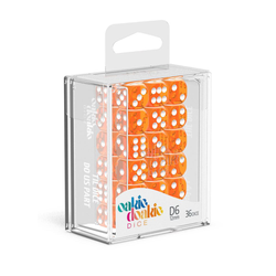 Translucent : Orange/white (36-dice set)