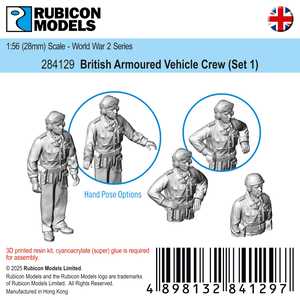 Rubicon:  British Armoured Vehicle Crew Set #1 (resin) (3)
