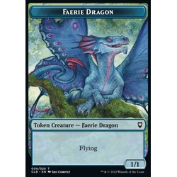 Magic löskort: Commander Legends: Battle for Baldur's Gate: Faerie Dragon Token (U 1/1) // Treasure Token (Foil)